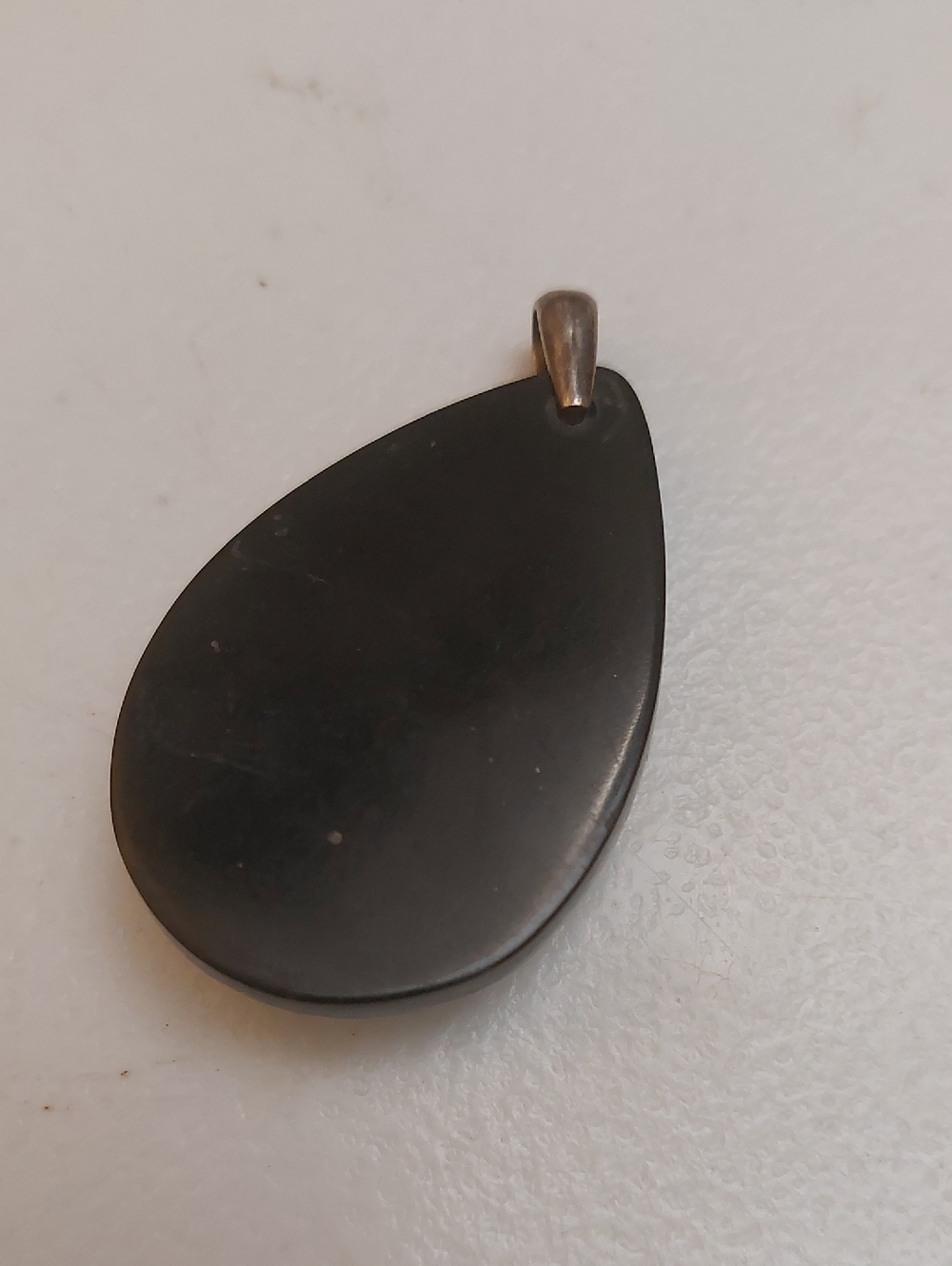 MOP Shell Mosaic Inlay Large Teardrop Shaped Pendant - Picture 5 of 5